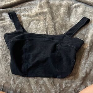 Stylish Black Bow Cropped Top